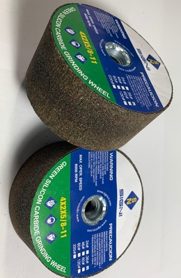 سنگ آسیاب کاربید سیلیکون سبز ساینده 4 اینچ با نخ 5/8-11 برای سنگ مرمر گرانیت 4X2X5 / 8-11،120 گرانیت
