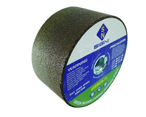 سنگ آسیاب کاربید سیلیکون سبز ساینده 4 اینچ با نخ 5/8-11 برای سنگ مرمر گرانیت 4X2X5 / 8-11،120 گرانیت